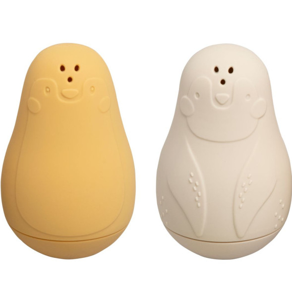 Jouets de bain arroseur en silicone Pingouin "Ocre/Beige" (6-18 mois)