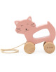 Jouet à tirer en bois "Mrs Chat" (1-3 ans)