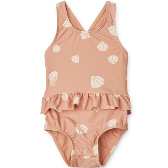 Maillot de bain fille 1 pièce anti-UV Amina "Coquillages Tuscany"