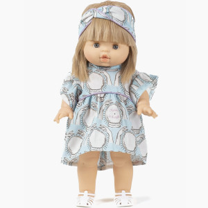 Robe Daisy et son headband "Future is bright" pour poupon Gordis Minikane