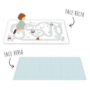 Tapis de jeu puzzle réversible en mousse "Roadmaps" (120x180 cm) Play & Go