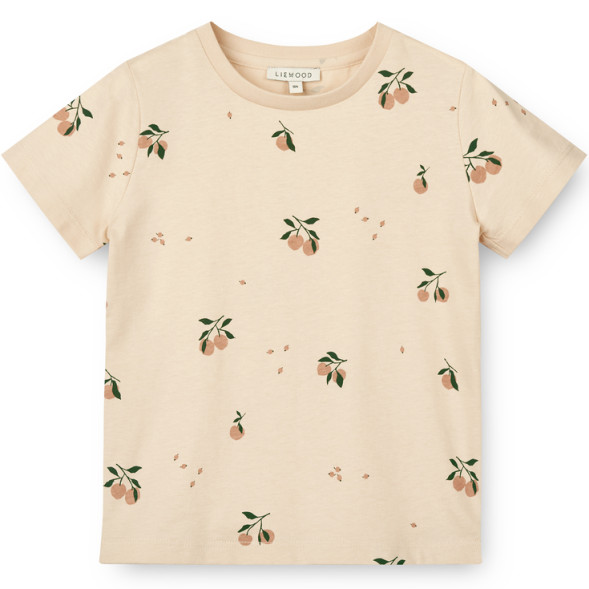 T-shirt bébé en coton bio Apia "Pêches"