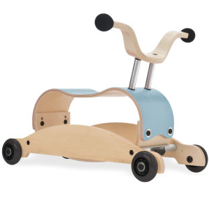 Trotteur évolutif Mini-Flip 3 en 1 en bois "Bleu Ciel" (9-36 mois) Wishbone
