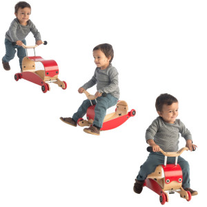  Trotteur évolutif Mini-Flip 3 en 1 en bois "Bleu Ciel" (9-36 mois) Wishbone