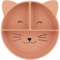 Assiette compartimentée avec ventouse en silicone "Mrs Chat" Trixie