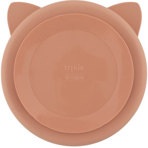 Assiette compartimentée avec ventouse en silicone "Mrs Chat" Trixie
