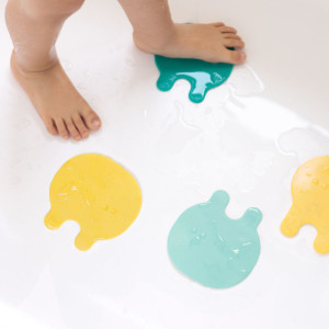 Antidérapants pour bain Grippi "Méduse Jaune Menthe" (x8) Quut