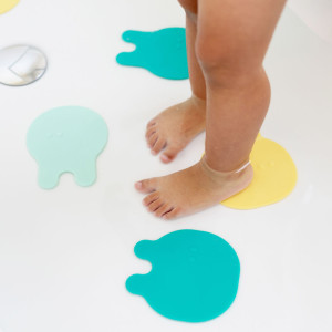 Antidérapants pour bain Grippi "Méduse Jaune Menthe" (x8) Quut