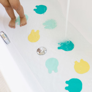 Antidérapants pour bain Grippi "Méduse Jaune Menthe" (x8) Quut