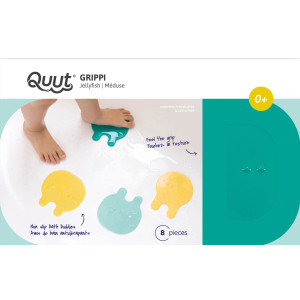 Antidérapants pour bain Grippi "Méduse Jaune Menthe" (x8) Quut