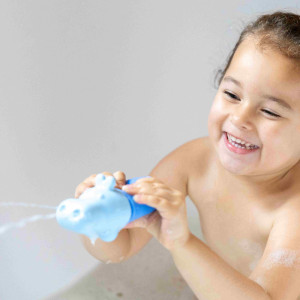 Jouet de bain en silicone Squeezi "Hippo" (12 mois et +) Quut