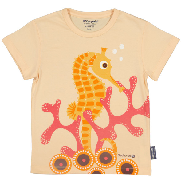 T-shirt manches courtes en coton bio "Mibo Hippocampe"