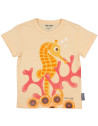 T-shirt manches courtes en coton bio "Mibo Hippocampe" Coq en Pâte
