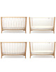 Lit bébé évolutif 60x120 en bois KIMI "Bois de Rose" (Matelas Organic)