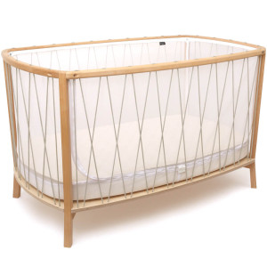  Lit bébé évolutif 60x120 en bois KIMI "Lichen" (avec Matelas Coco Naturel) Charlie Crane