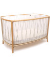 Lit bébé évolutif 60x120 en bois KIMI "Lichen" (Matelas Organic)