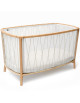 Lit bébé évolutif 60x120 en bois KIMI "Desert" (Matelas Organic)