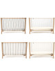 Lit bébé évolutif 60x120 en bois KIMI "Noisette" (Matelas Organic)
