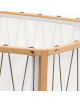 Lit bébé évolutif 60x120 en bois KIMI "Noisette" (Matelas Organic)