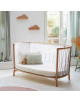 Lit bébé évolutif 60x120 en bois KIMI "Noisette" (Matelas Organic)