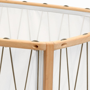Lit bébé évolutif 60x120 en bois KIMI "Noisette" (avec Matelas Mousse) Charlie Crane