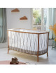 Lit bébé évolutif 60x120 en bois KIMI "Noisette" (Matelas Mousse)