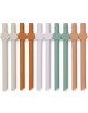 Pailles en silicone Badu "Multi Mix" (x10) avec goupillon de nettoyage