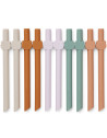 Pailles en silicone Badu "Multi Mix" (x10) avec goupillon de nettoyage