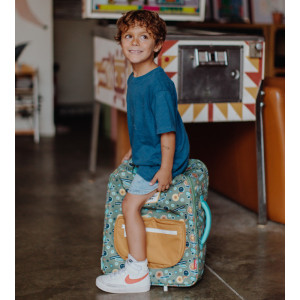Valise trolley enfant en PET recyclé "Smiley" Hello Hossy