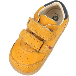 Chaussures bébé garçon en cuir Step Up Quickdry "Riley" Chartreuse & Navy Bobux