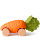 Voiture en caoutchouc naturel et bois "Cathy la Carotte" (0-4 ans)