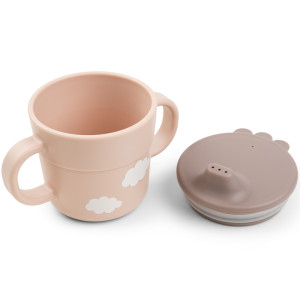 Coffret repas bébé anti-dérapant en silicone "Foodie Happy Cloud Powder" Done by Deer