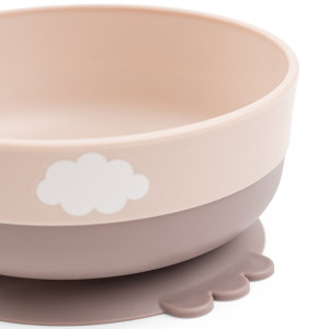 Coffret repas bébé anti-dérapant en silicone "Foodie Happy Cloud Powder" Done by Deer