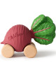 Voiture en caoutchouc naturel et bois "Betty la Betterave" (0-4 ans)
