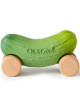 Voiture en caoutchouc naturel et bois "Pépino le Concombre" (0-4 ans)