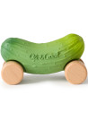 Voiture en caoutchouc naturel et bois "Pépino le Concombre" (0-4 ans)