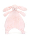 Doudou plat en peluche Bashful "Lapin Rose"