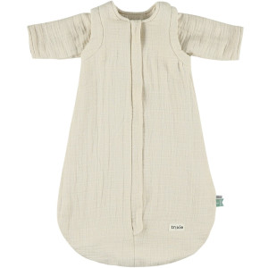 Turbulette mi-saison (0-12 mois) en mousseline de coton bio "Bliss Beige" Trixie