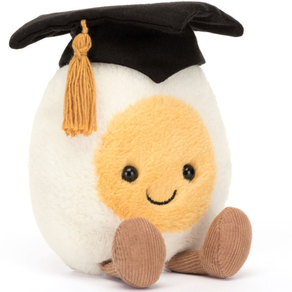 Peluche Amuseable Boiled Egg Graduation (14 cm)