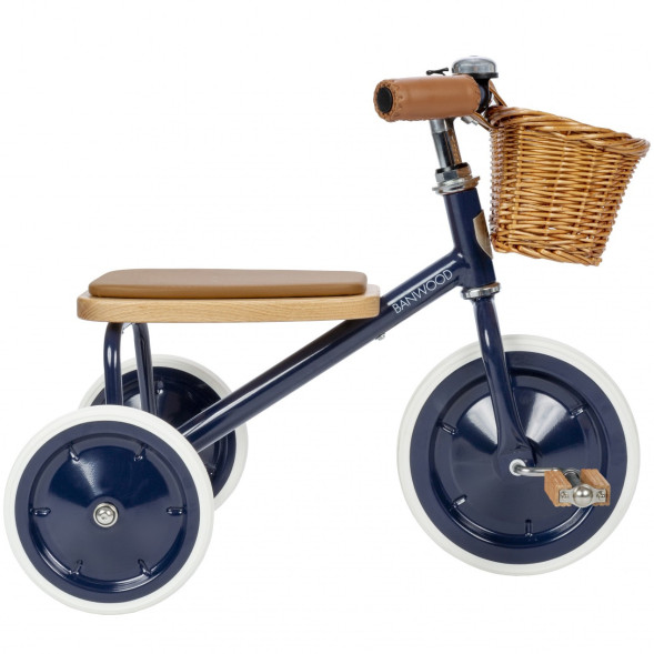 Tricycle Trike  en acier et bois "Bleu Navy" (2-6 ans)