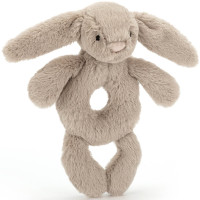 Hochet en peluche Bashful "Lapin Beige" Jellycat