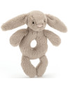 Hochet en peluche Bashful "Lapin Beige" Jellycat