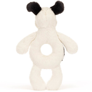 Hochet en peluche Bashful "Chien Noir&blanc" Jellycat