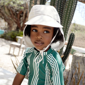 Casquette saharienne bébé anti-UV en PET recyclé "Nature" Lassig