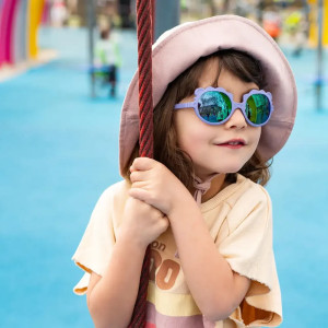 Chapeau bébé en coton bio anti-UV Camper "Rose" Ki et la