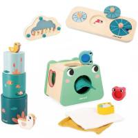 Box de 4 jouets en bois (12 mois et +)