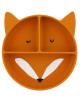 Assiette compartimentée avec ventouse en silicone "Mr Renard"