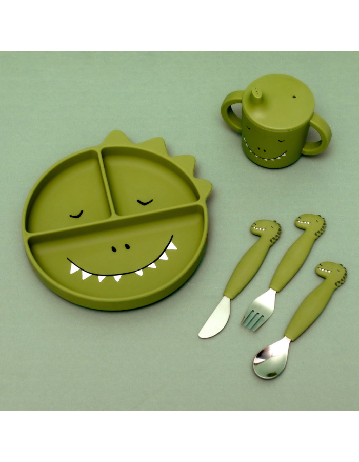 Assiette Enfant Compartimentée Inox Avec Ventouse - 20x20 Cm, Lavable Lave-vaisselle, Antidérapante - 6