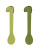 Set de 2 cuillères bébé en silicone et inox "Mr Dino" (4 mois et +)