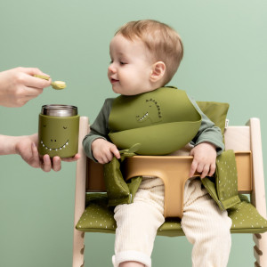 Set de 2 cuillères bébé en silicone et inox "Mr Dino" (4 mois et +)